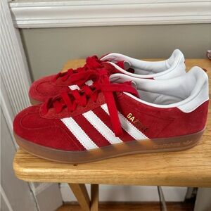 Adidas Gazelle Red Suede Sneakers